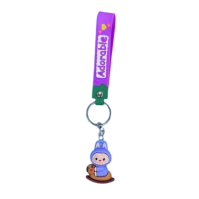 Labubu Keychain Purple Color Hanging Pendant Doll  Labubu Keychain Purple Color Hanging Pendant Doll